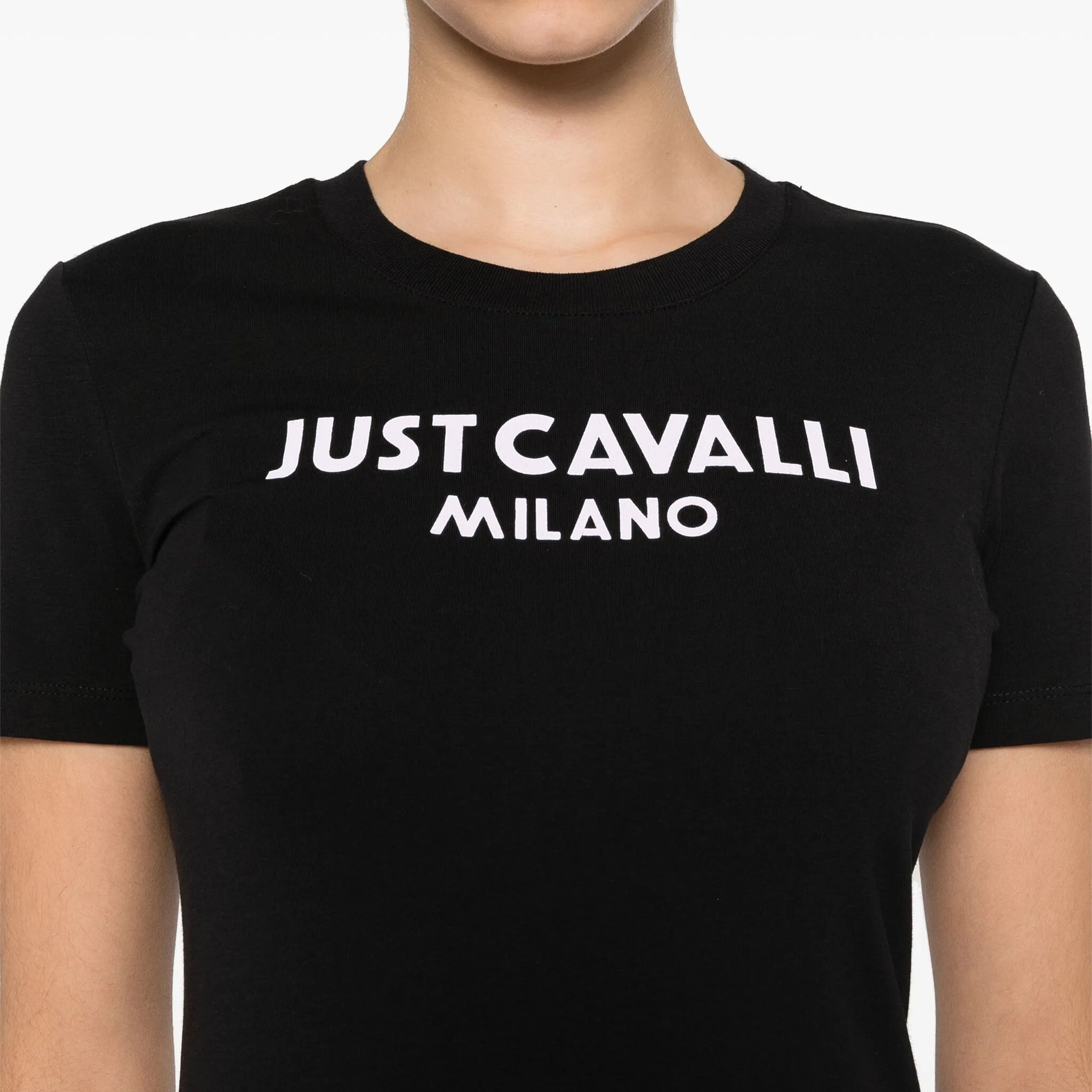 Just Cavalli logo-print cotton T-shirt Black
