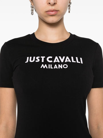 Just Cavalli logo-print cotton T-shirt Black