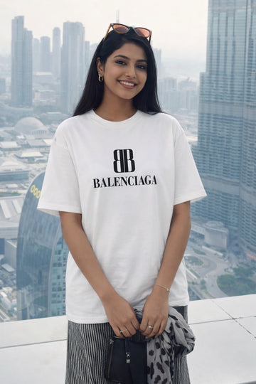 Balenciaga Nano BB cotton oversized women's T-Shirt