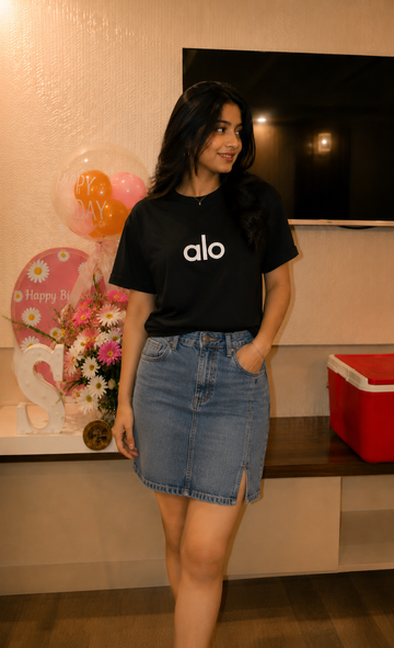 The Noir Luxe Minimalist Tee