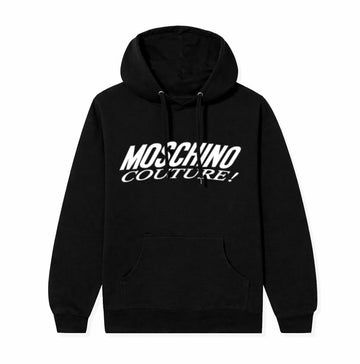 Moschino Black Logo Print Hoodie