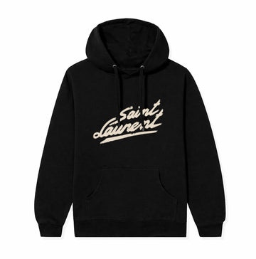 Saint Laurent logo-print cotton hoodie
