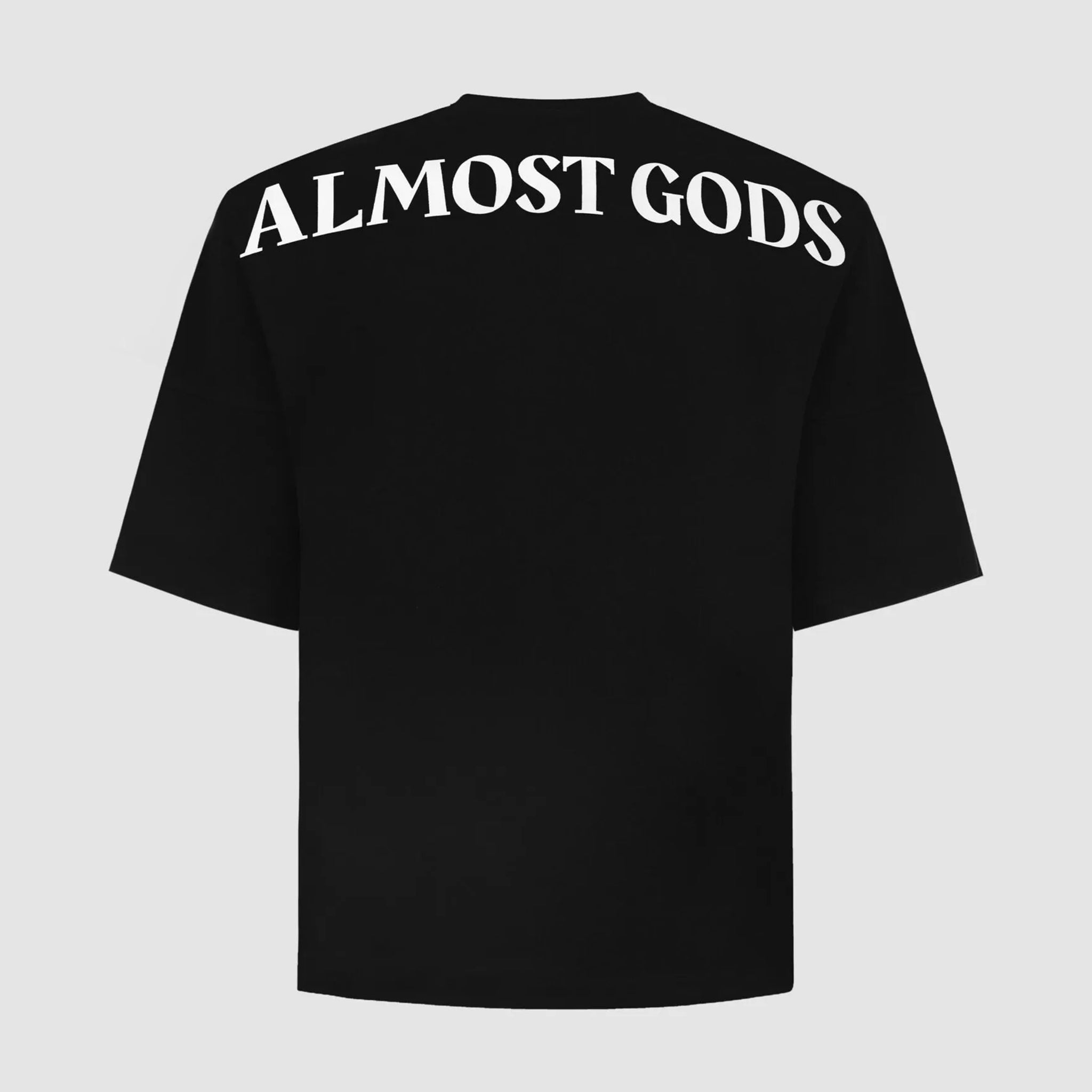 Logo Drop Shoulder Tee in Black