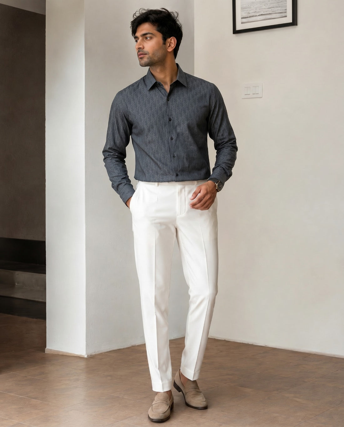 Slate Oblique Monogram Shirt
