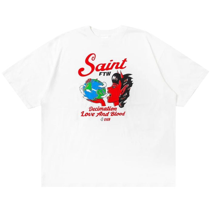 New Season  SAINT MXXXXXX devil graphic print unisex t-shirt