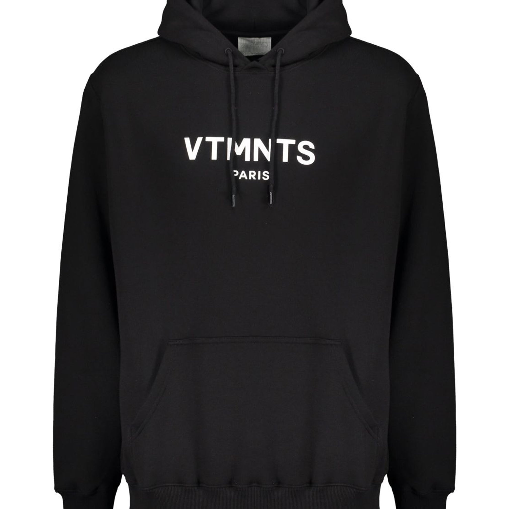 VETEMENTS logo-print ribbed-cuff hoodie