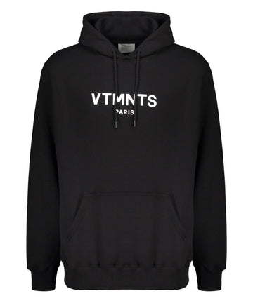 VETEMENTS logo-print ribbed-cuff hoodie